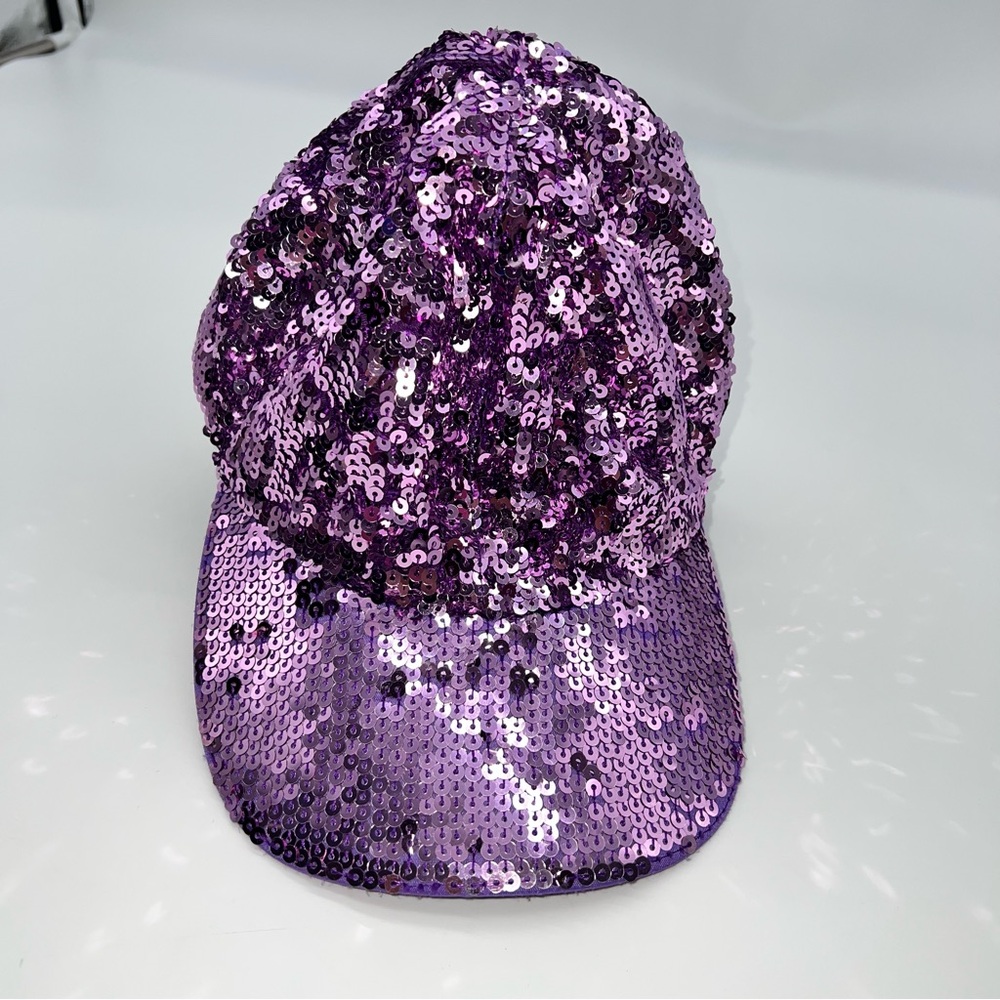 Purple Sequin Cap